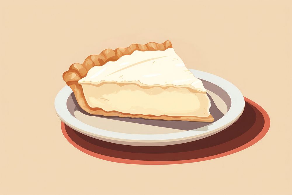 Pie dessert plate food. AI generated Image by rawpixel.