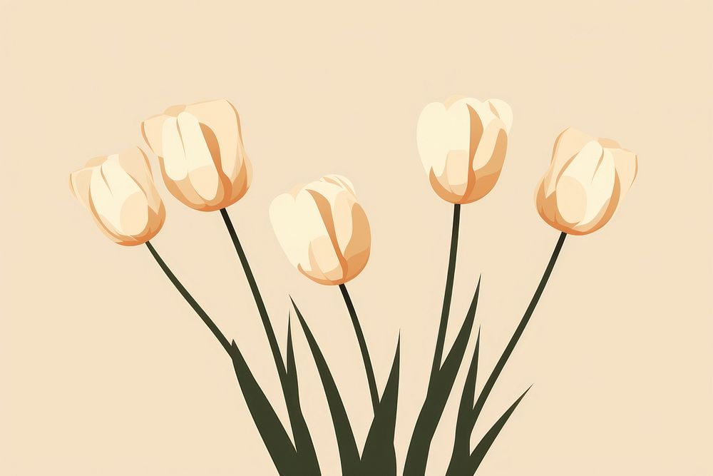 Tulip flower plant inflorescence. AI generated Image by rawpixel.