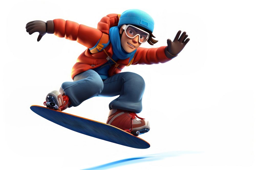 Snowboarding sports skateboarding exhilaration. AI generated Image by rawpixel.