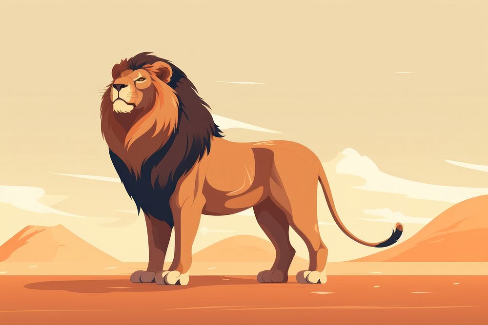 Lion mammal animal carnivora. AI generated Image by rawpixel.