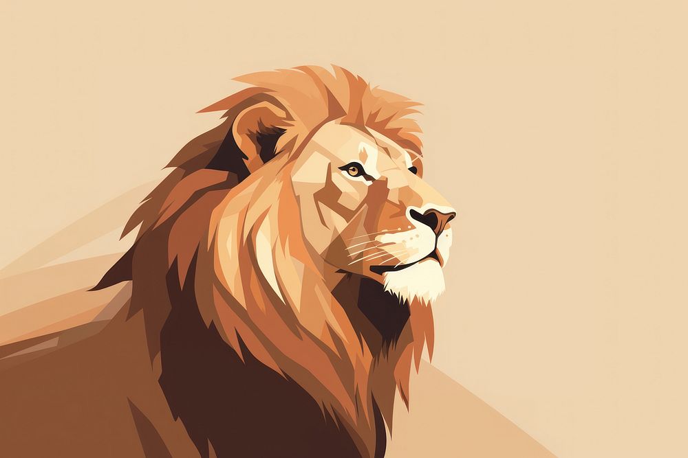 Lion mammal animal creativity. AI generated Image by rawpixel.