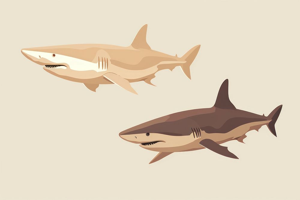 Sharks wildlife animal fish. AI generated Image by rawpixel.