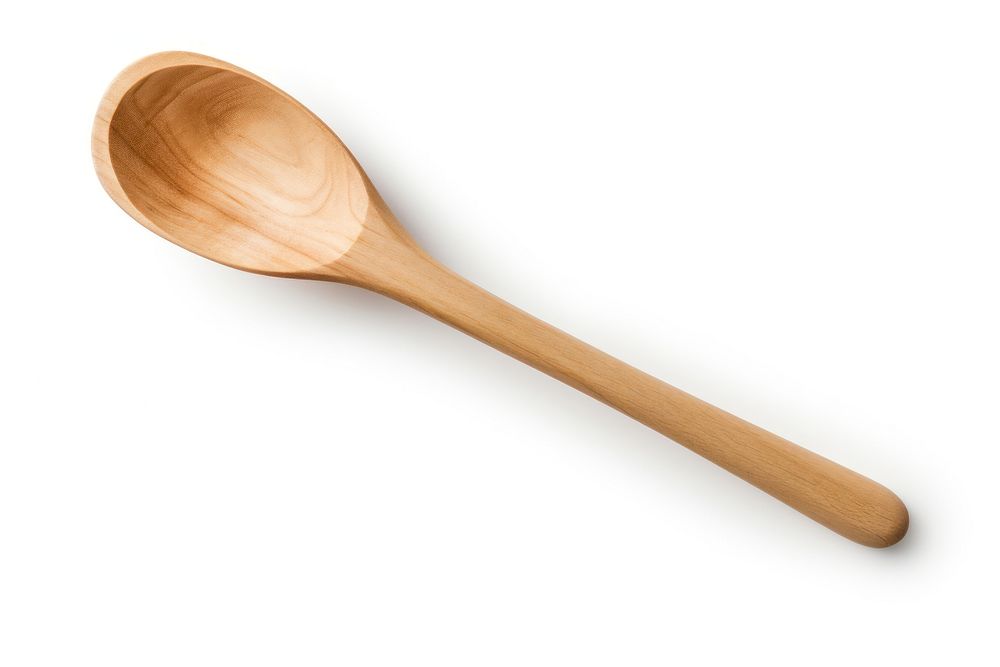 Wooden spoon ladle wood white background. AI generated Image by rawpixel.