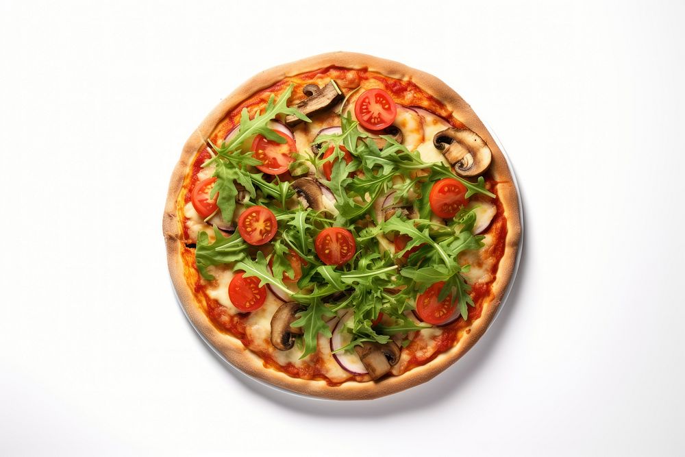 Vegetable arugula pizza food. AI generated Image by rawpixel.