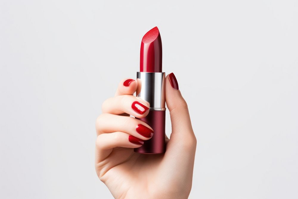 Cosmetics lipstick fingernail capsule. AI generated Image by rawpixel.