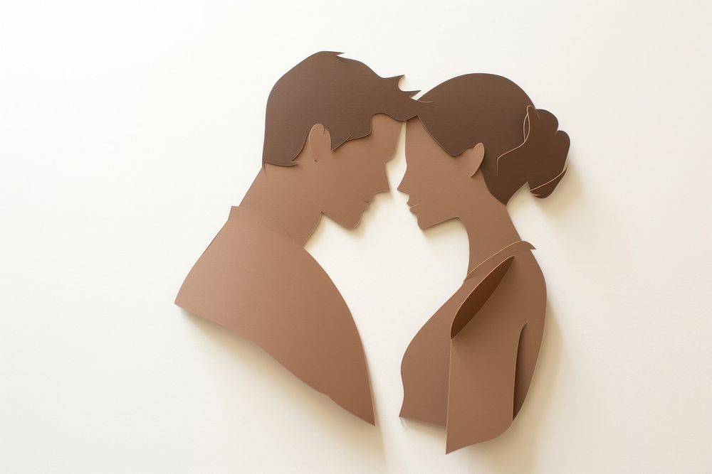 Couple Romantically Engaged In A Kiss romantic kissing white background. 