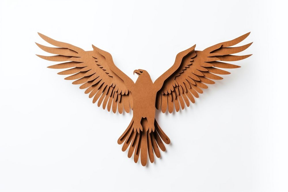 Eagle craft bird white background. AI generated Image by rawpixel.