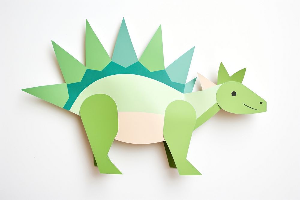 Stegosaurus dinosaur paper animal art. AI generated Image by rawpixel.
