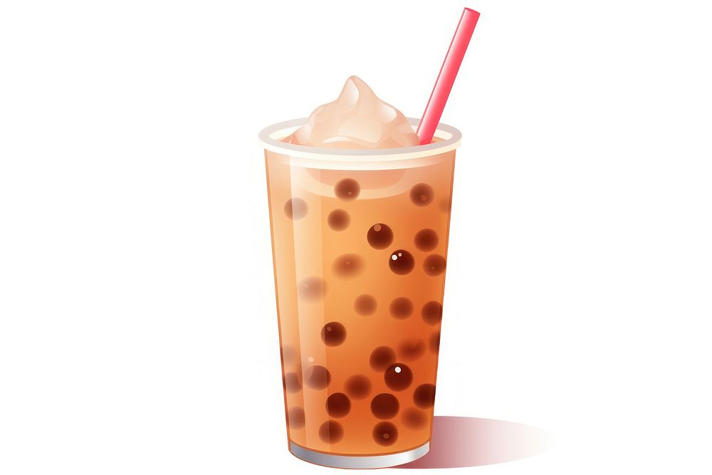 Bubble tea drink refreshment milkshake. AI generated Image by rawpixel.