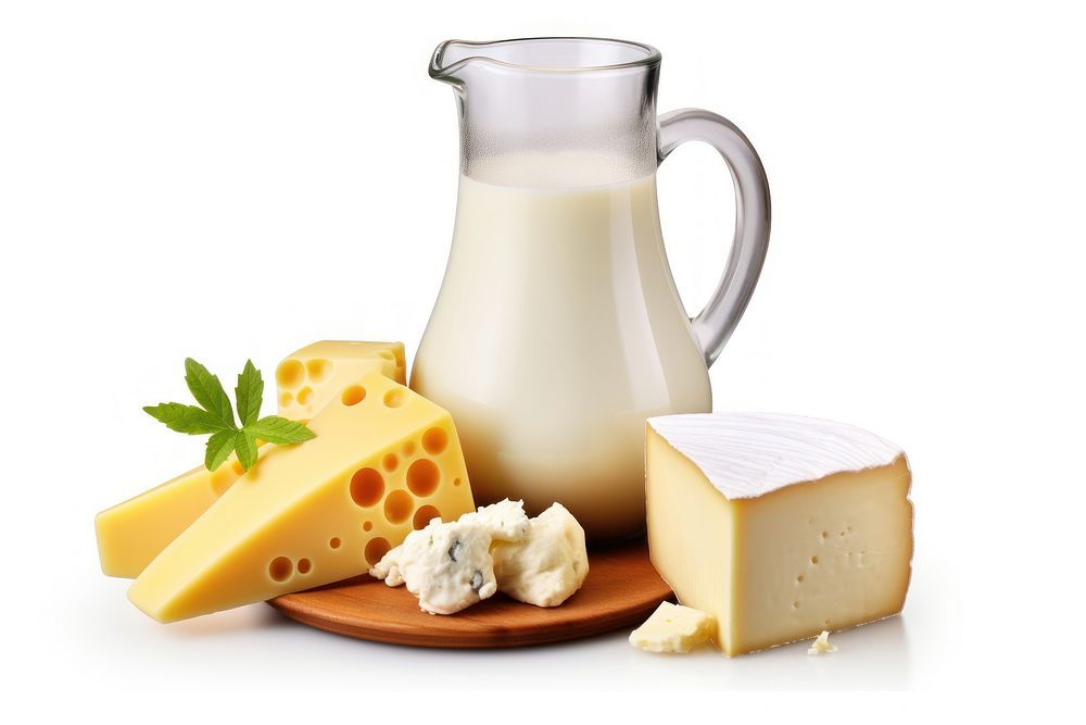 Milk jug cheese dairy. AI generated Image by rawpixel.