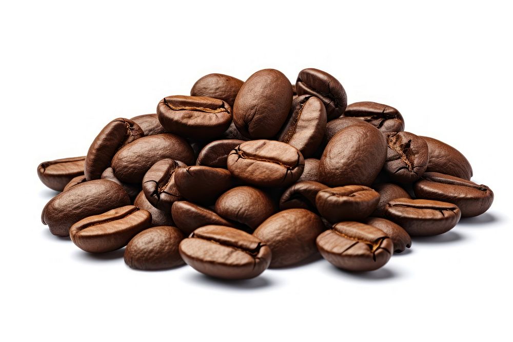 Coffee beans coffee white background coffee beans. 