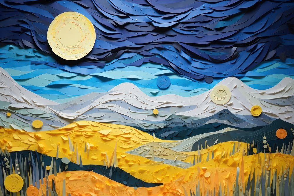 Van Gogh paintings art tranquility backgrounds. AI generated Image by rawpixel.
