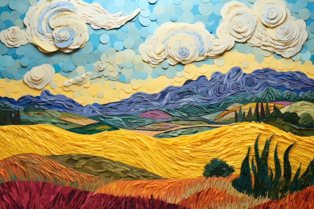 Van Gogh paintings craft art representation. AI generated Image by rawpixel.