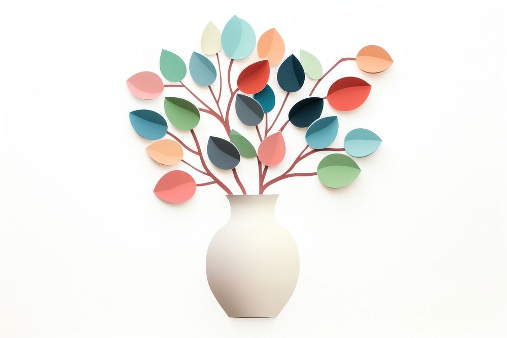 Vase painting plant art. AI generated Image by rawpixel.