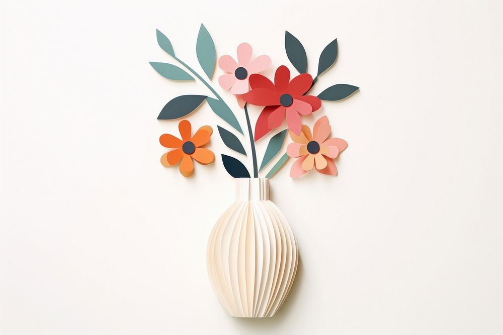 Flower vase craft plant. AI generated Image by rawpixel.