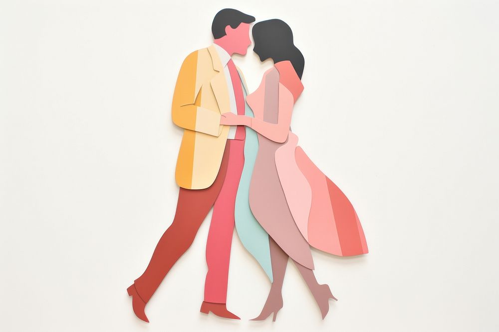 Couple kissing adult art affectionate. AI generated Image by rawpixel.