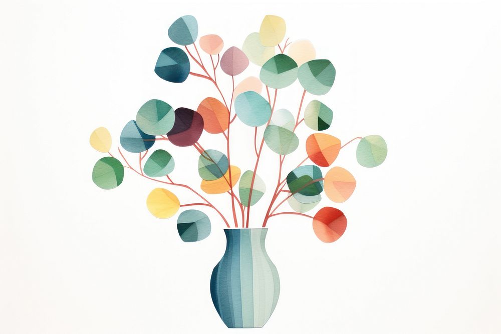 Painting vase plant art. AI generated Image by rawpixel.