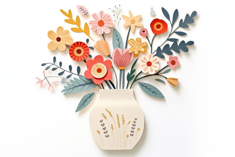 Style vase dried flowers craft plant art. AI generated Image by rawpixel.