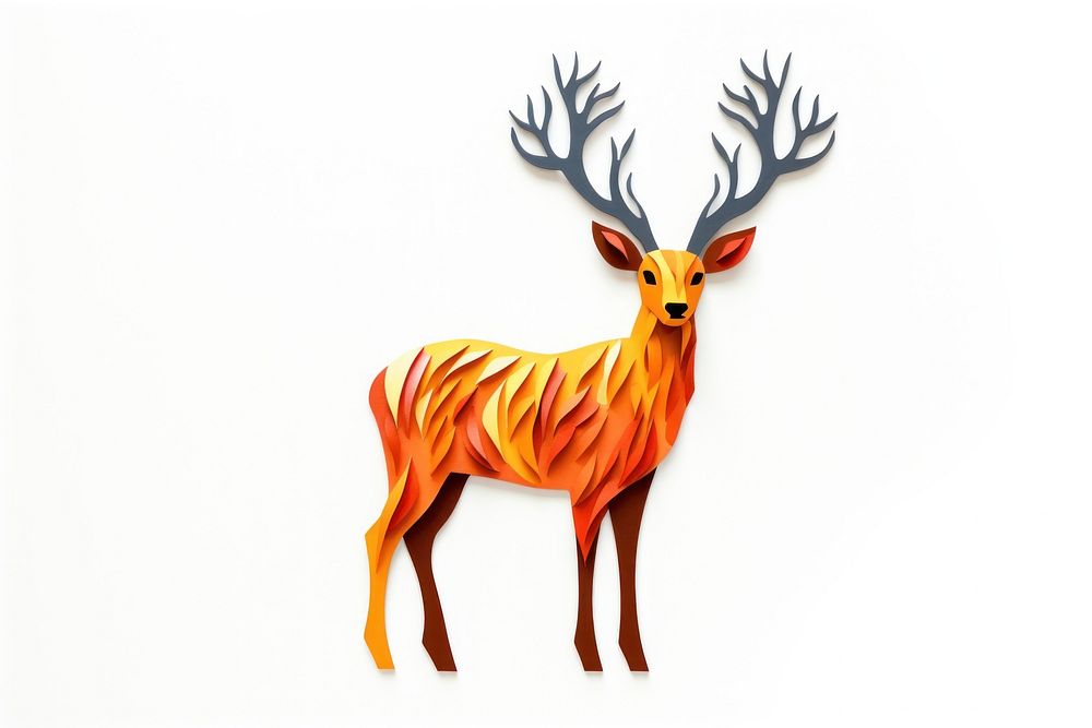 Reindeer wildlife animal mammal. AI generated Image by rawpixel.