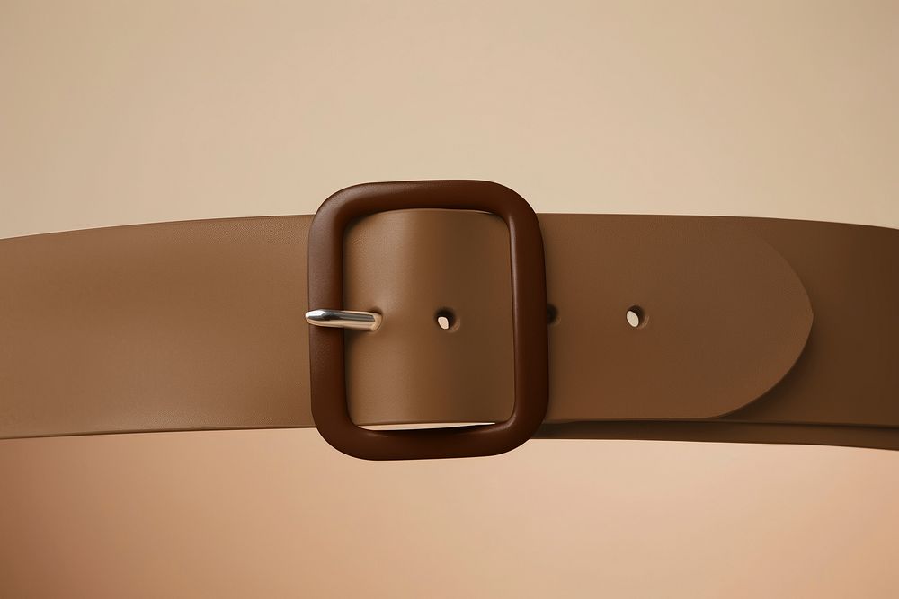Leather belt mockup, fashion psd
