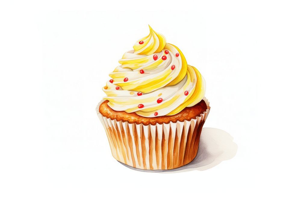 Cupcake dessert icing cream. 