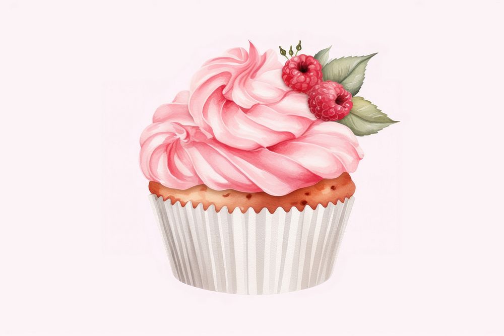 Cupcake dessert flower cream. AI generated Image by rawpixel.
