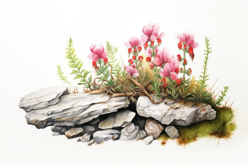 Alpines plant outdoors drawing flower. AI generated Image by rawpixel.
