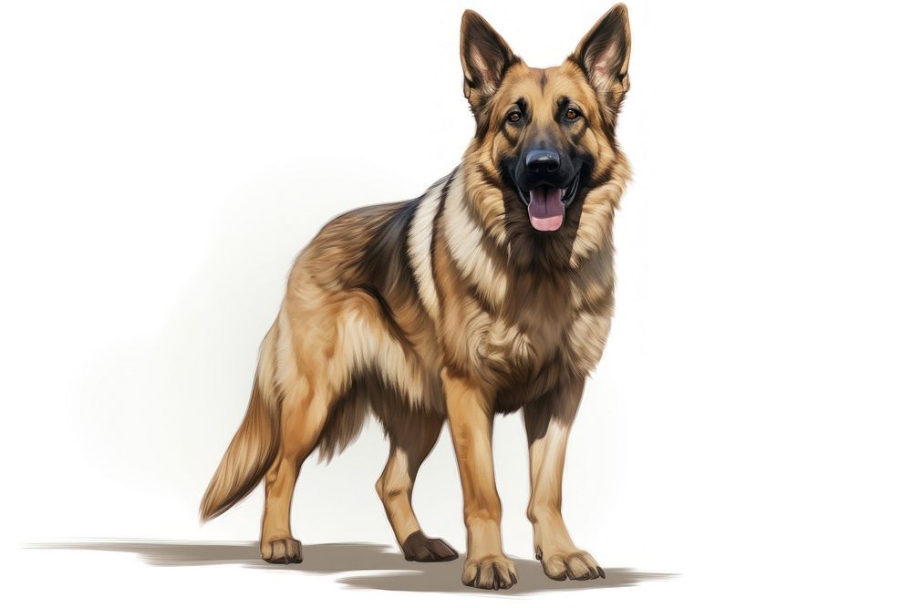 German Shepherd Dog dog mammal animal. AI generated Image by rawpixel.