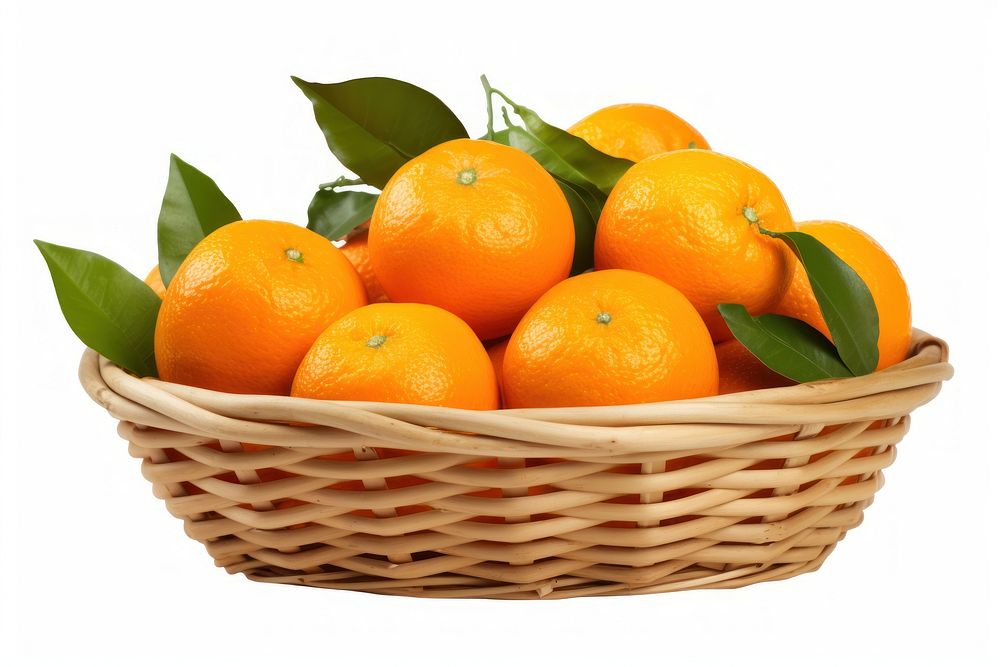 Fruit basket grapefruit orange plant. 