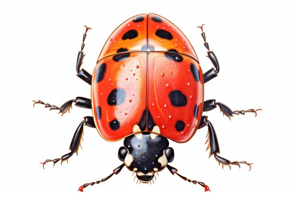 Ladybug animal insect white background. AI generated Image by rawpixel.