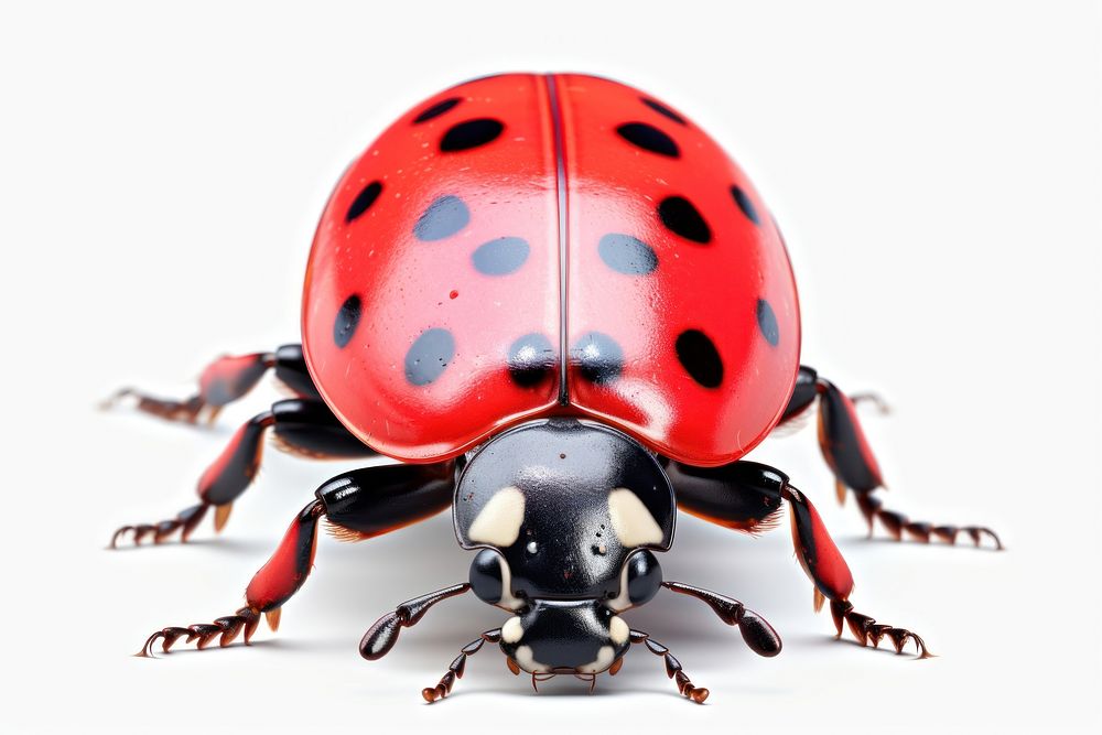 Ladybug animal insect white background. 