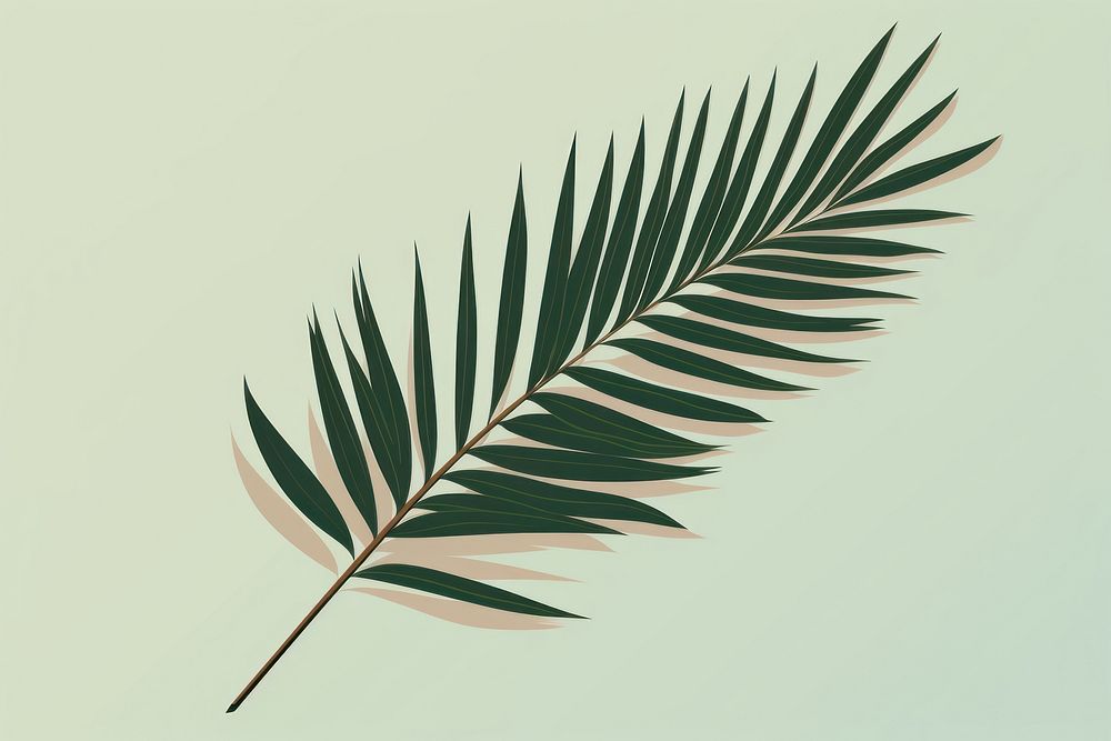 Palm leaves plant green leaf. AI generated Image by rawpixel.