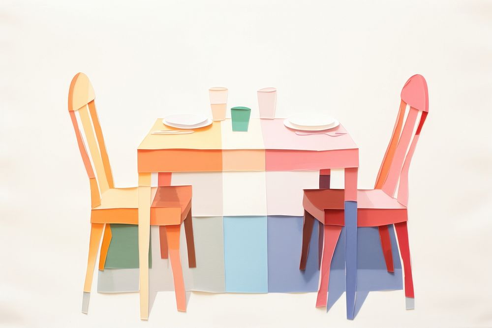 Small dining table furniture chair togetherness. AI generated Image by rawpixel.