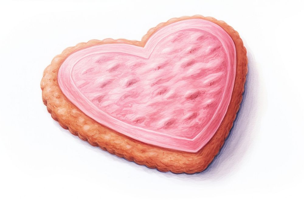 Cookie dessert shape heart. AI generated Image by rawpixel.