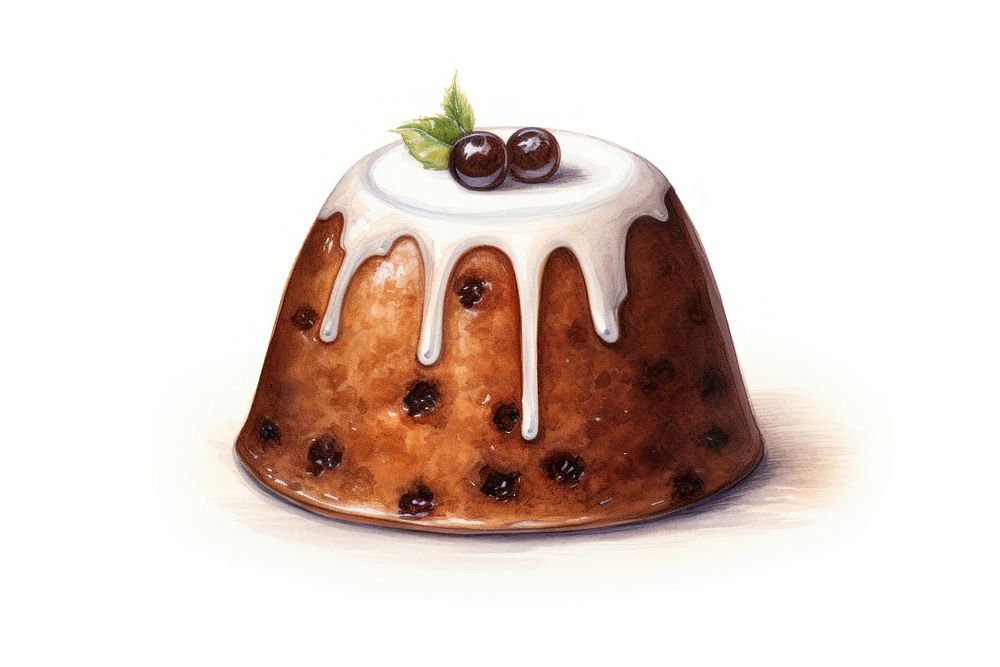 Christmas pudding food dessert fruit. AI generated Image by rawpixel.