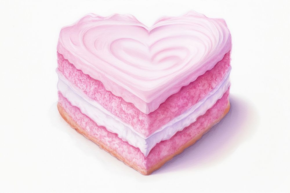 Cake dessert icing heart. AI Free Photo Illustration rawpixel