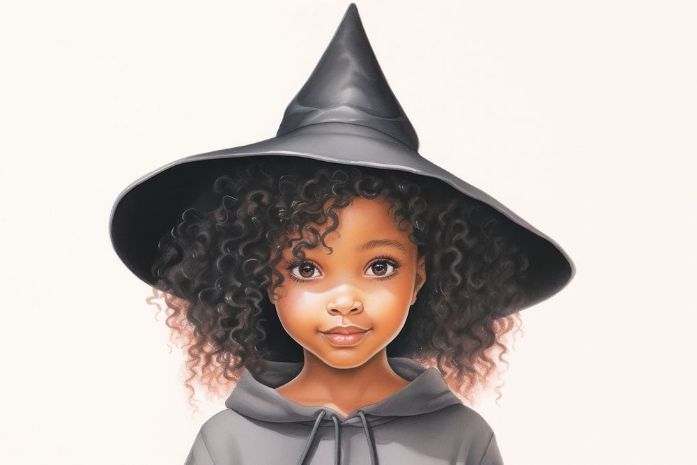 Baby witches portrait drawing doll. AI generated Image by rawpixel.