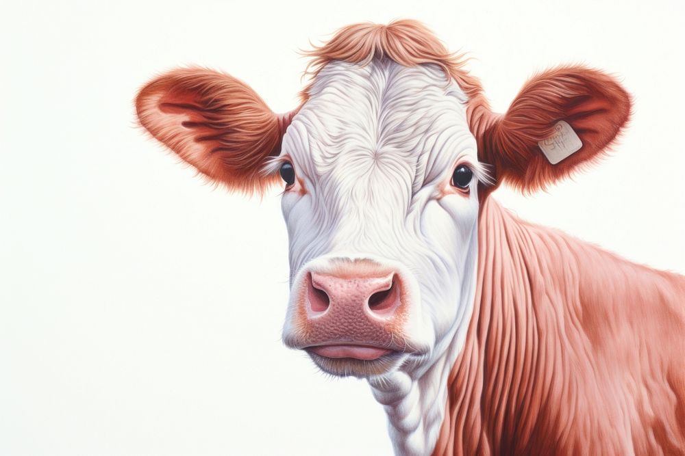 Cow livestock drawing mammal. AI generated Image by rawpixel.