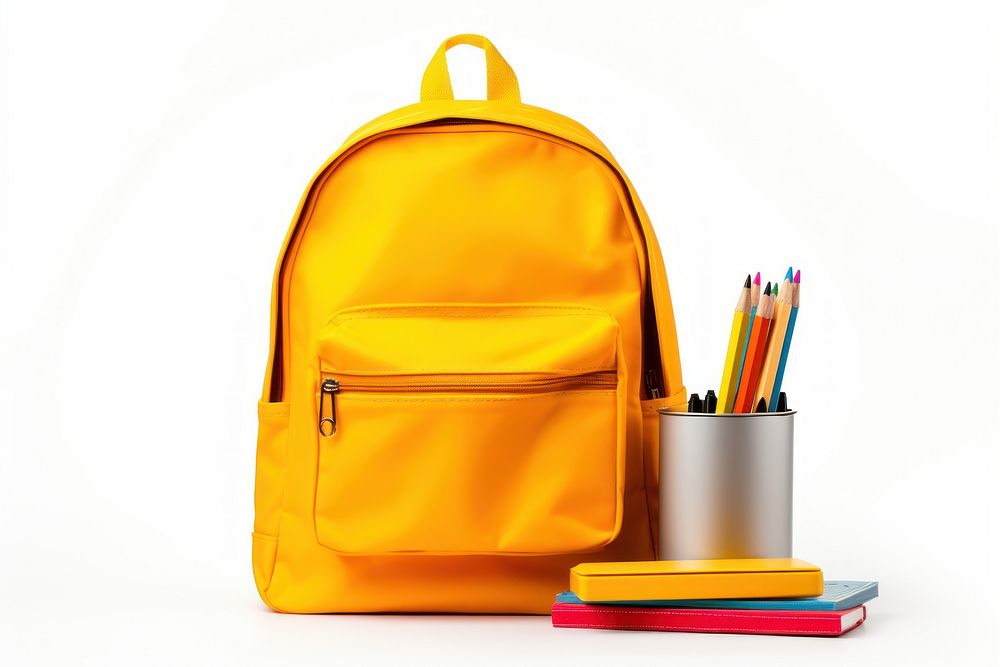 Backpack bag education pencil. AI generated Image by rawpixel.