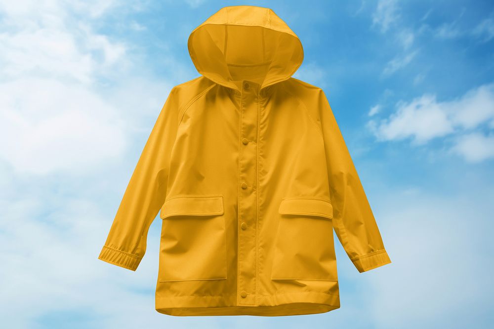 Yellow rain jacket, autumn fashion