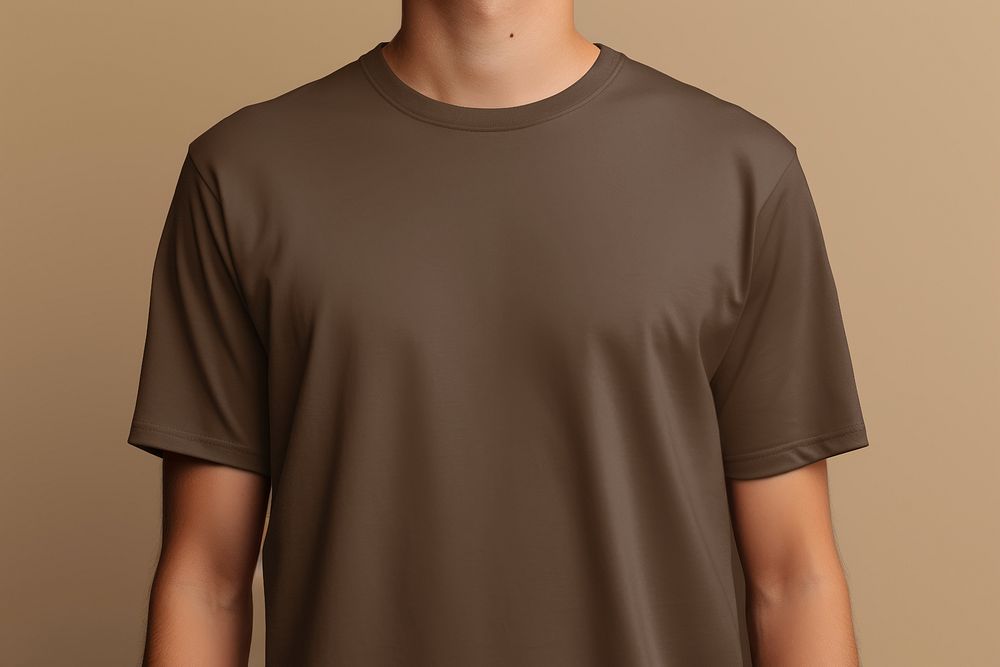 Brown basic t-shirt, design resource