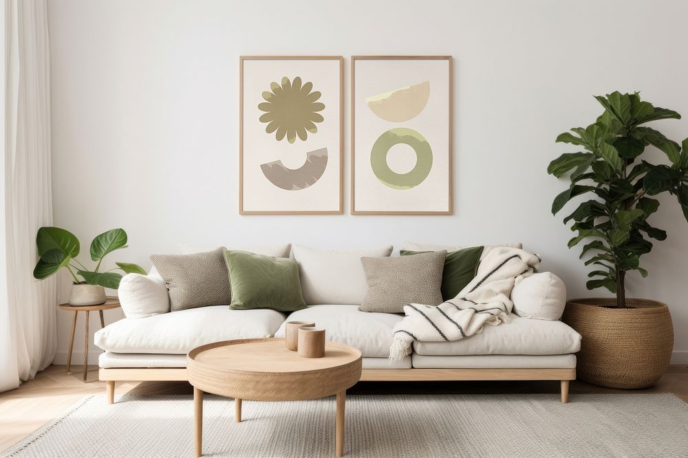 Aesthetic living room, interior design
