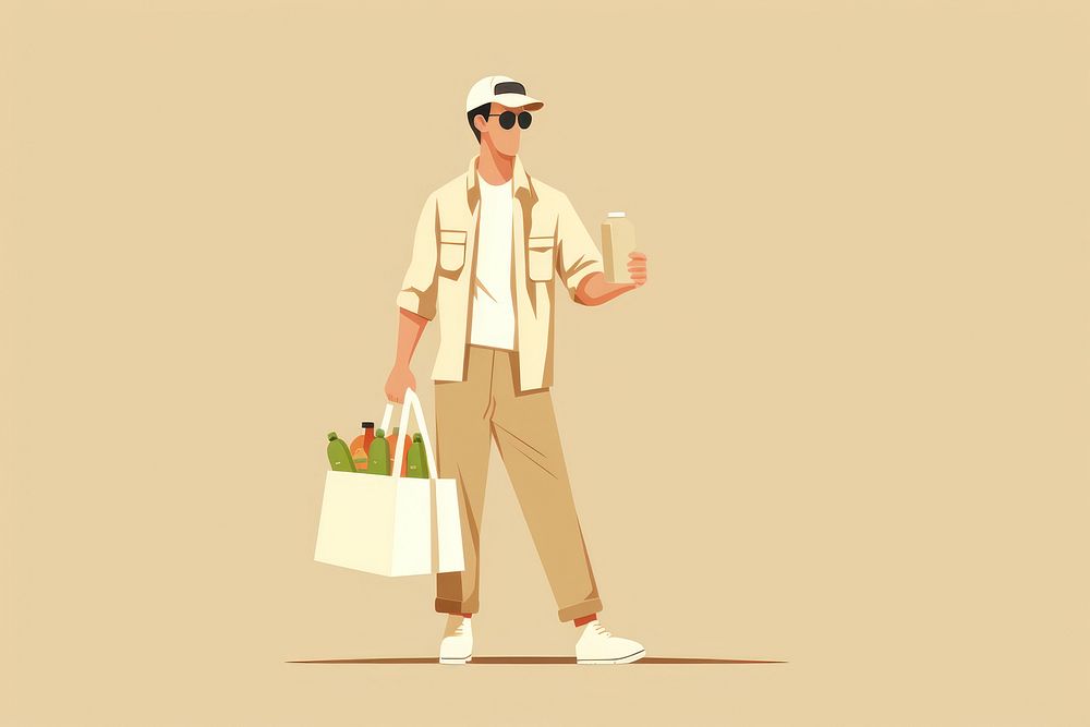Adult bag man sunglasses. AI generated Image by rawpixel.
