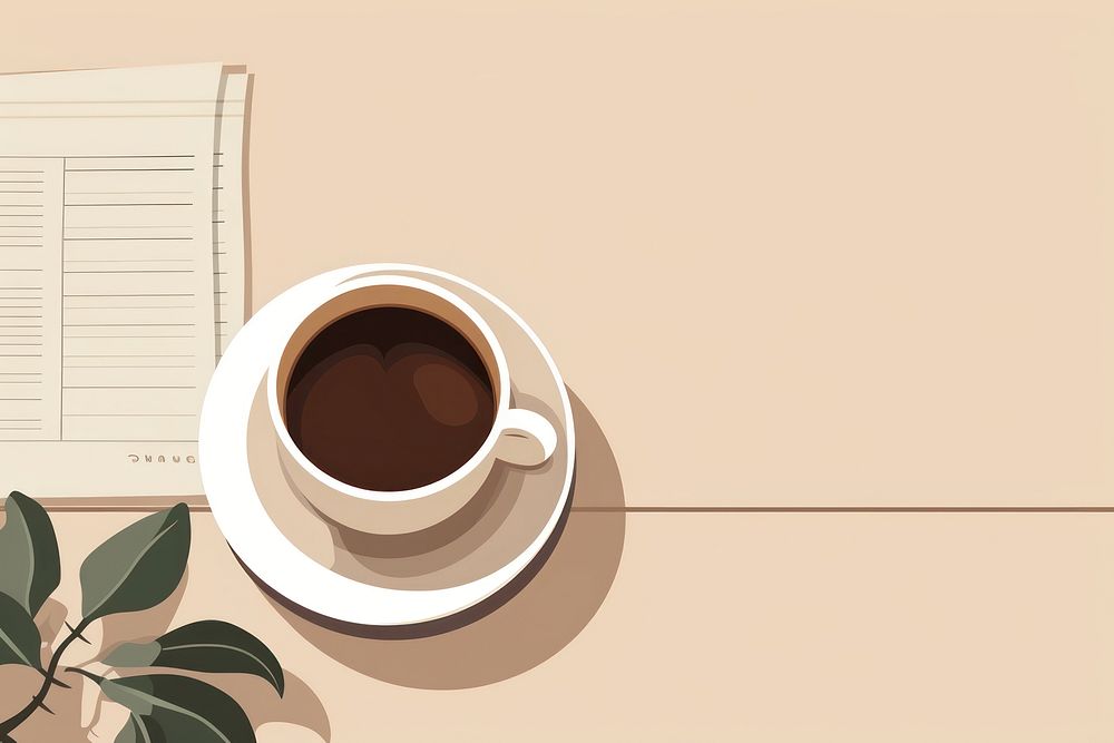 Coffee saucer paper drink. AI generated Image by rawpixel.