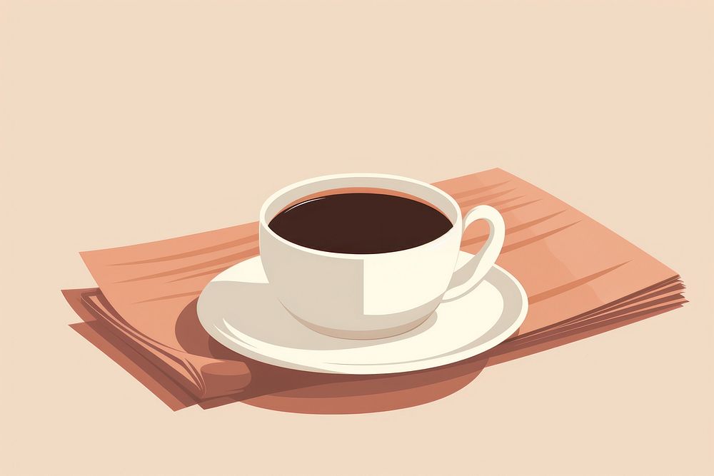 Coffee saucer paper drink. AI generated Image by rawpixel.