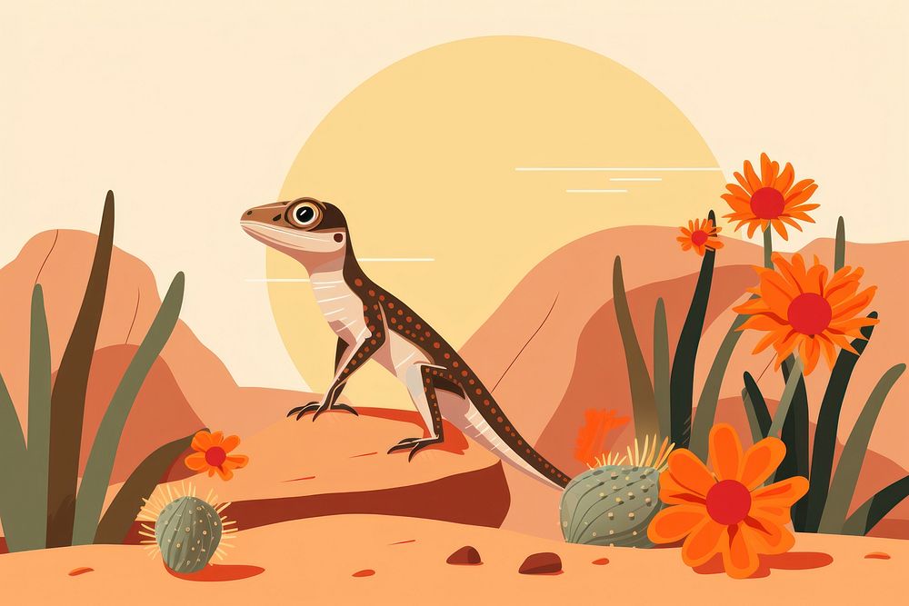 Wildlife animal lizard bird. AI generated Image by rawpixel.