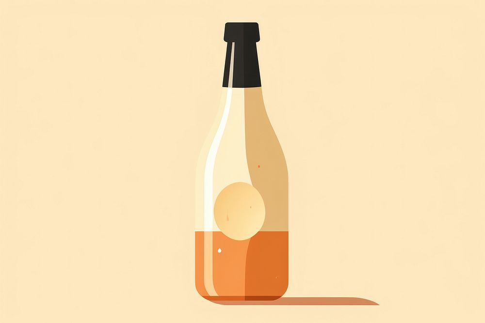 A bottle drink beverage wine. AI generated Image by rawpixel.