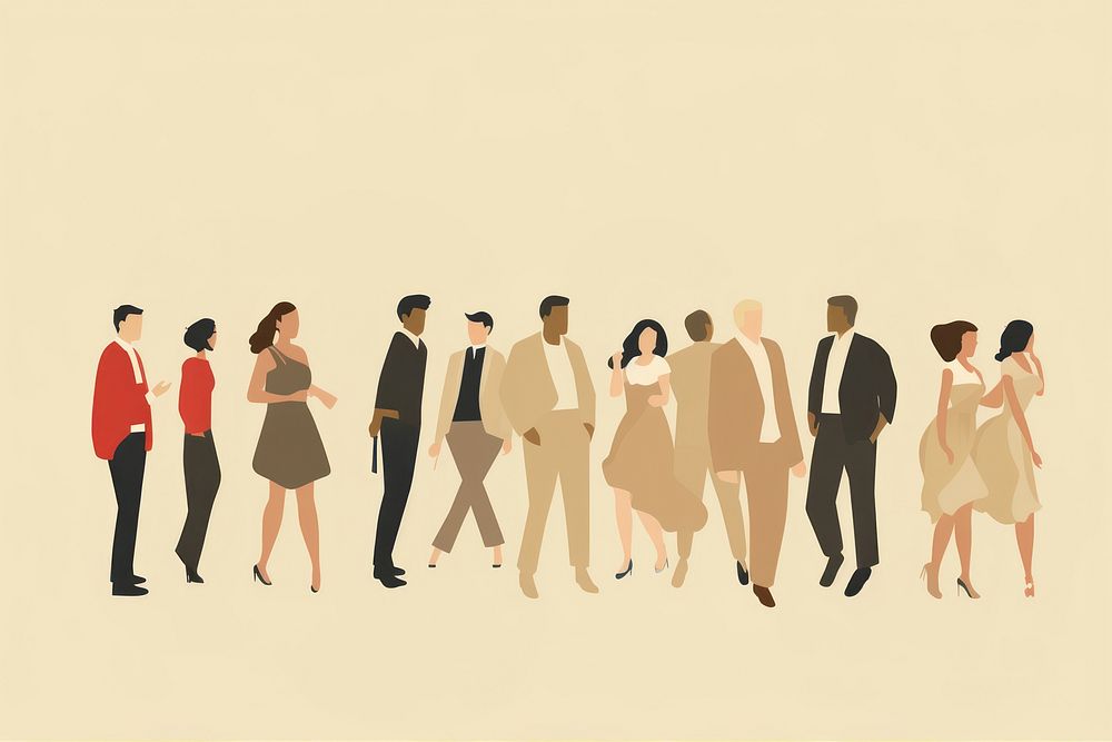 People togetherness illustrated friendship.