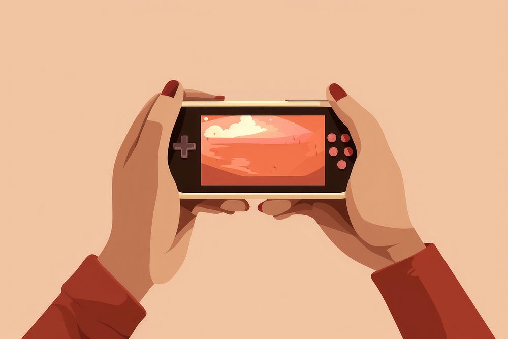 Hands holding mobile game photographing photography electronics. AI generated Image by rawpixel.