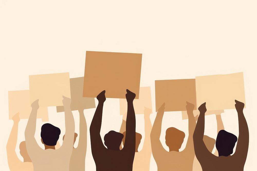 Protesting protest adult togetherness. AI generated Image by rawpixel.